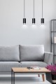 Lampa wisząca FUMIKO 3 BLACK/CHROME