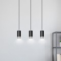 Lampa wisząca FUMIKO 3 BLACK/CHROME