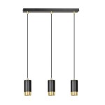 Lampa wisząca FUMIKO 3 BLACK/GOLD