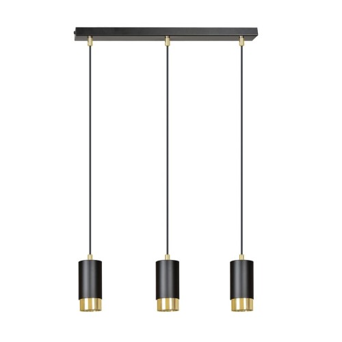 Lampa wisząca FUMIKO 3 BLACK/GOLD
