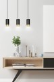 Lampa wisząca FUMIKO 3 BLACK/GOLD
