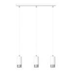 Lampa wisząca FUMIKO 3 WHITE/CHROME