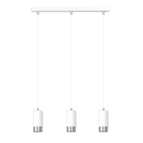 Lampa wisząca FUMIKO 3 WHITE/CHROME