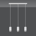 Lampa wisząca FUMIKO 3 WHITE/CHROME