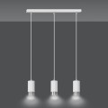 Lampa wisząca FUMIKO 3 WHITE/CHROME