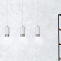 Lampa wisząca FUMIKO 3 WHITE/CHROME