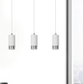 Lampa wisząca FUMIKO 3 WHITE/CHROME