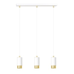 Lampa wisząca FUMIKO 3 WHITE/GOLD
