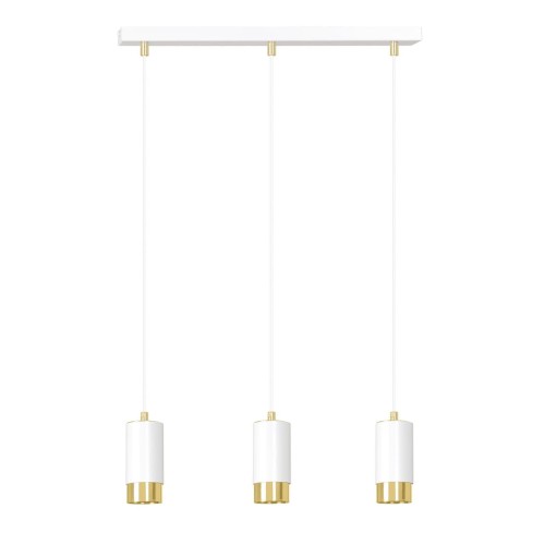 Lampa wisząca FUMIKO 3 WHITE/GOLD