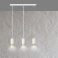 Lampa wisząca FUMIKO 3 WHITE/GOLD
