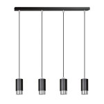 Lampa wisząca FUMIKO 4 BLACK/CHROME