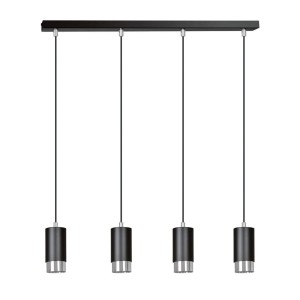 Lampa wisząca FUMIKO 4 BLACK/CHROME