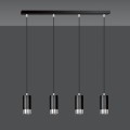Lampa wisząca FUMIKO 4 BLACK/CHROME