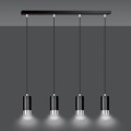 Lampa wisząca FUMIKO 4 BLACK/CHROME