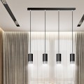 Lampa wisząca FUMIKO 4 BLACK/CHROME