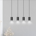 Lampa wisząca FUMIKO 4 BLACK/CHROME