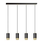 Lampa wisząca FUMIKO 4 BLACK/GOLD