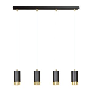 Lampa wisząca FUMIKO 4 BLACK/GOLD