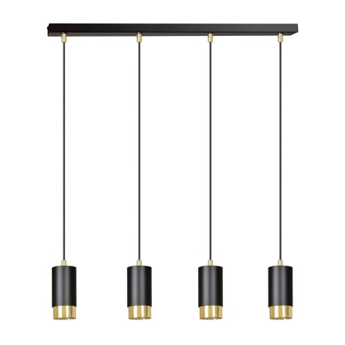 Lampa wisząca FUMIKO 4 BLACK/GOLD