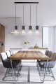 Lampa wisząca FUMIKO 4 BLACK/GOLD