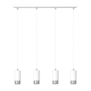 Lampa wisząca FUMIKO 4 WHITE/CHROME