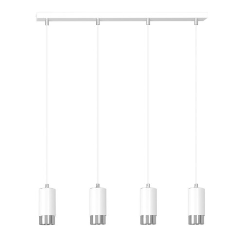 Lampa wisząca FUMIKO 4 WHITE/CHROME