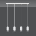 Lampa wisząca FUMIKO 4 WHITE/CHROME