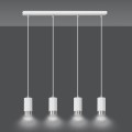 Lampa wisząca FUMIKO 4 WHITE/CHROME
