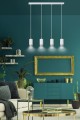 Lampa wisząca FUMIKO 4 WHITE/CHROME