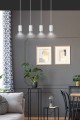 Lampa wisząca FUMIKO 4 WHITE/CHROME