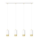 Lampa wisząca FUMIKO 4 WHITE/GOLD