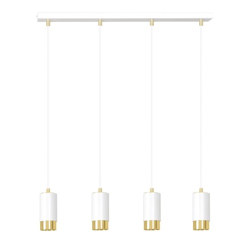 Lampa wisząca FUMIKO 4 WHITE/GOLD
