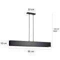 Lampa wisząca minimalistyczna GENTOR 4 BLACK