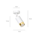 Lampa sufitowa HIRO 1 WHITE/GOLD