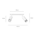 Lampa sufitowa HIRO 2 WHITE/CHROME