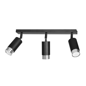 Lampa sufitowa HIRO 3 BLACK/CHROME