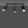 Lampa sufitowa HIRO 3 BLACK/CHROME
