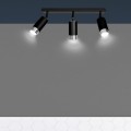 Lampa sufitowa HIRO 3 BLACK/CHROME
