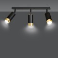 Lampa sufitowa HIRO 3 BLACK/GOLD
