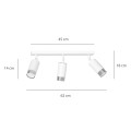 Lampa sufitowa HIRO 3 WHITE/CHROME