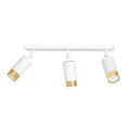 Lampa sufitowa HIRO 3 WHITE/GOLD