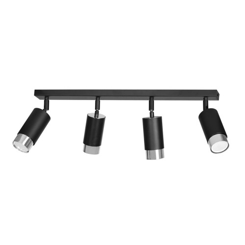 Lampa sufitowa HIRO 4 BLACK/CHROME