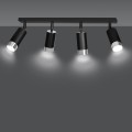 Lampa sufitowa HIRO 4 BLACK/CHROME