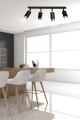 Lampa sufitowa HIRO 4 BLACK/CHROME