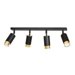 Lampa sufitowa HIRO 4 BLACK/GOLD