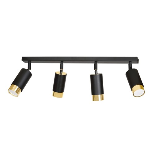 Lampa sufitowa HIRO 4 BLACK/GOLD