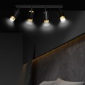 Lampa sufitowa HIRO 4 BLACK/GOLD