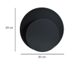 Kinkiet metalowy IDEA K1 BLACK