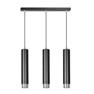 Lampa wisząca KIBO 3 BLACK/CHROME