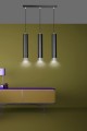 Lampa wisząca KIBO 3 BLACK/CHROME